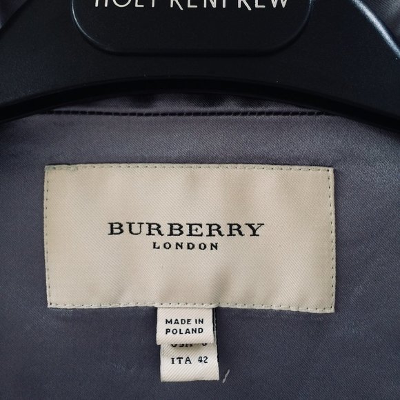 BURBERRY. Satin (atlas) grey dress. Size 10 - Picture 4 of 7